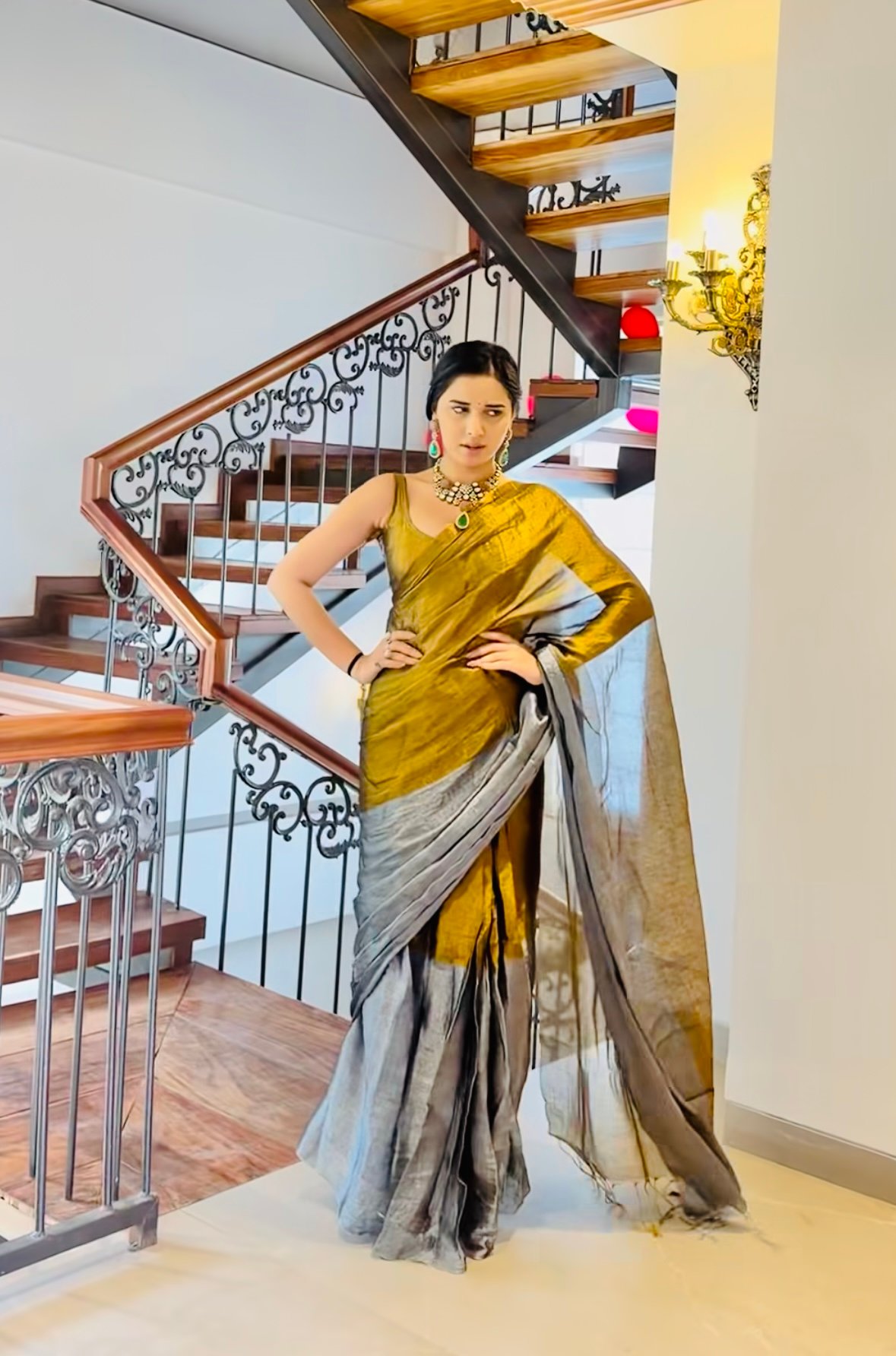 Sona chandi tissue silk