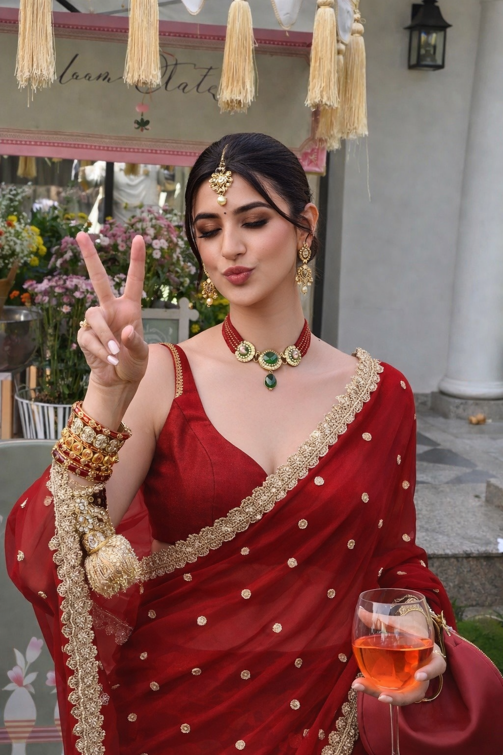 Gulmohar tissue silk