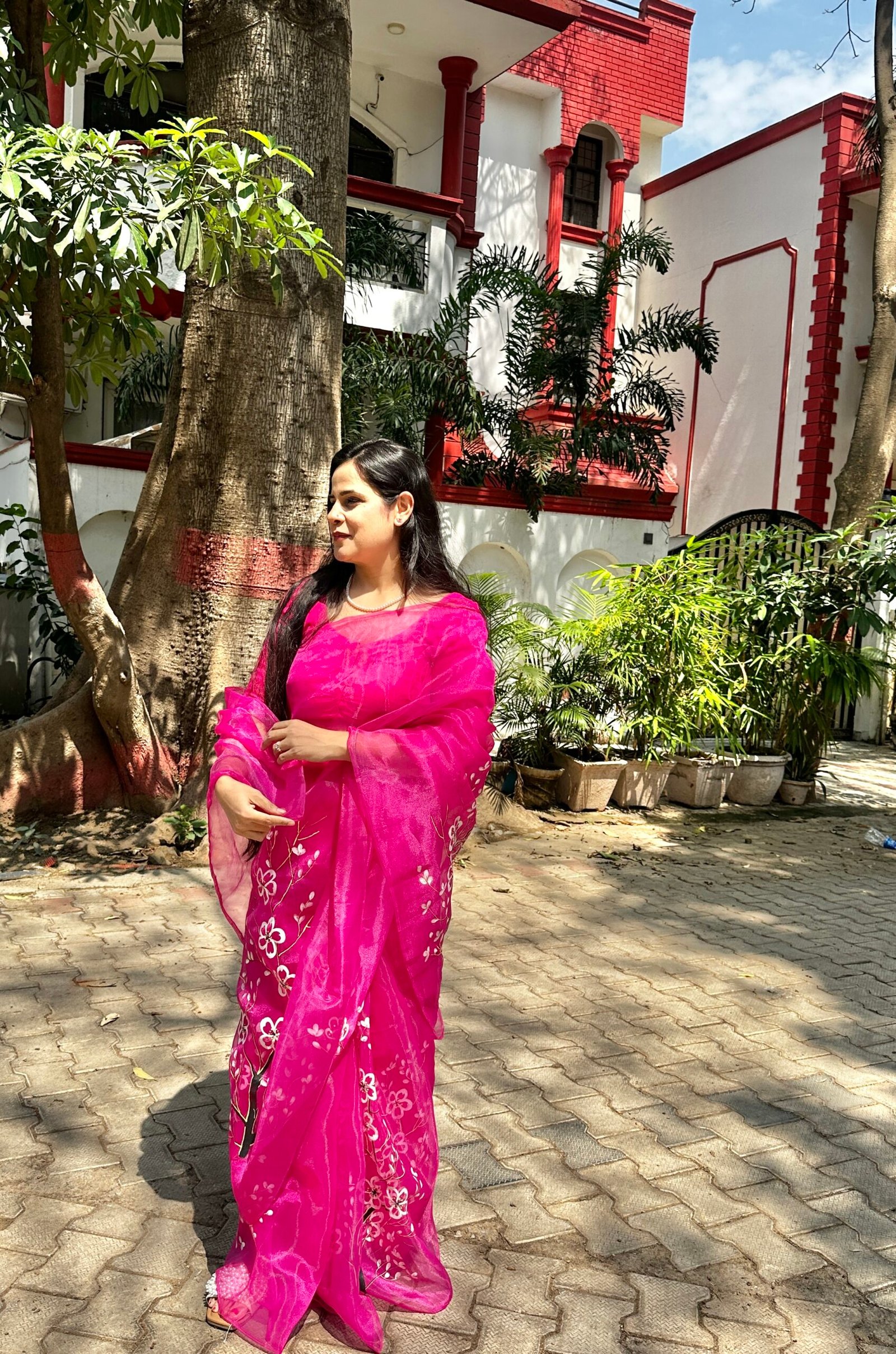 Floral Magenta handpainted