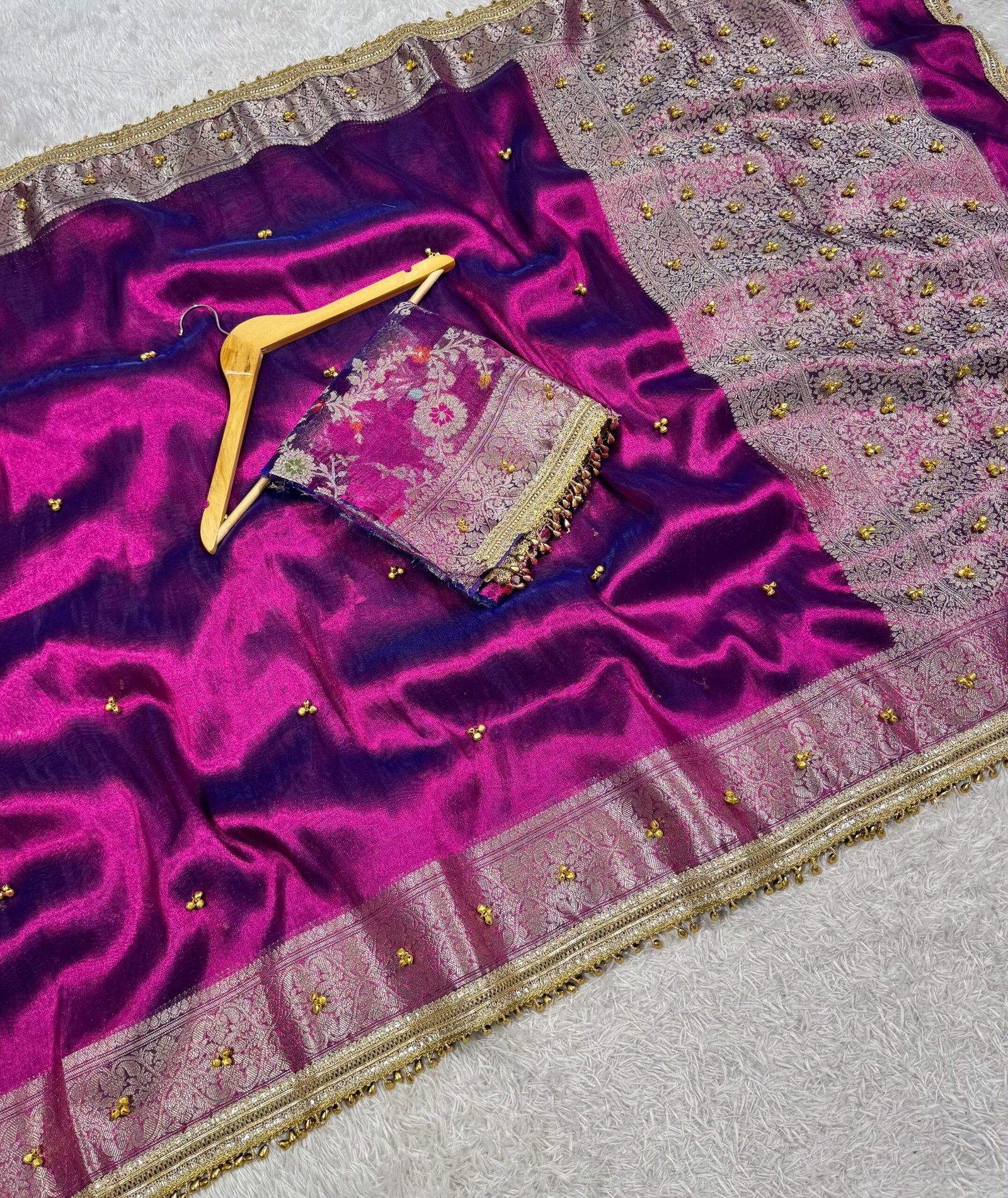 Purple ghungroo saree